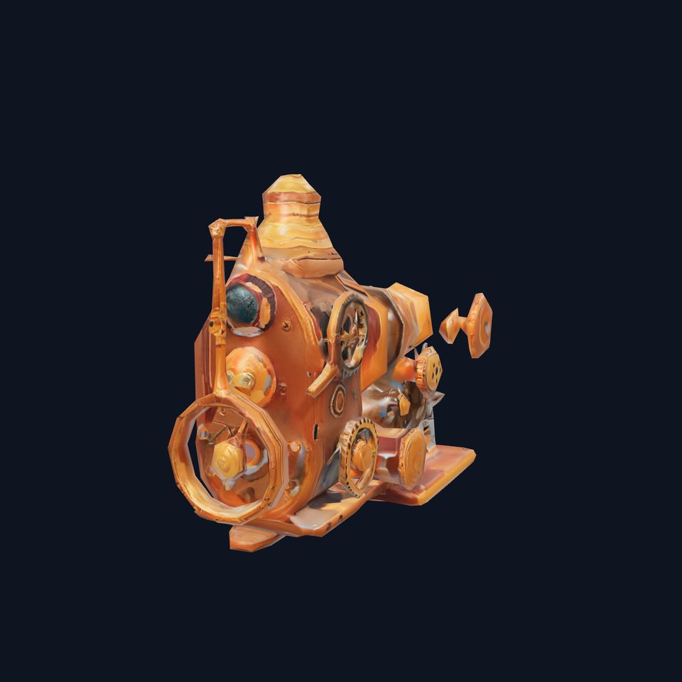 Steampunk Bronze Engine model pack